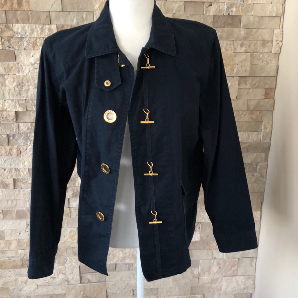Lauren Ralph Lauren Blue Button Down Jacket